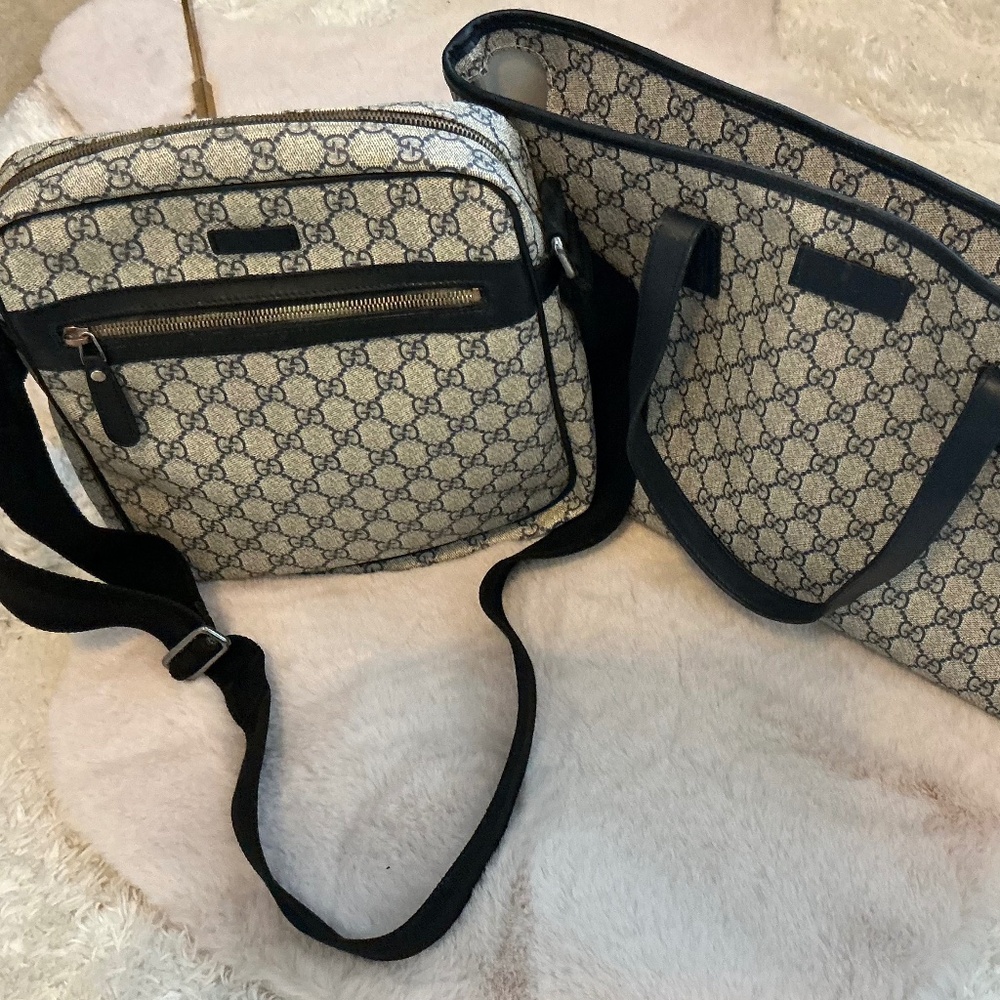 BUNDLE DEAL FOR 2 AUTHENTIC GUCCI GM TOTE AND MATCHING MESSENGER BAG